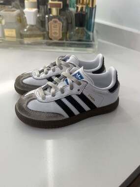 Adidas Samba OG Toddler Sneakers - White/Black/Gum (Model IE3679)